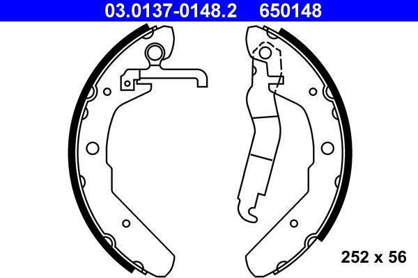 Bromsbackar, sats, Bakaxel Ate 03.0137-0148.2 ATE