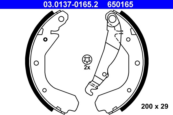 Bromsbackar, sats, Bakaxel Ate 03.0137-0165.2 ATE
