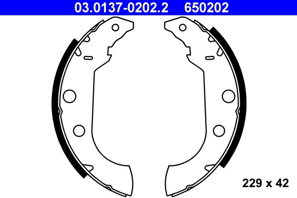 Bromsbackar, sats, Bak Ate 03.0137-0202.2 ATE