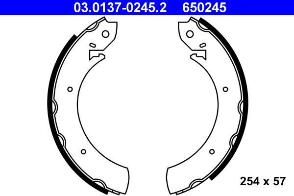 Bromsbackar, sats, Bakaxel Ate 03.0137-0245.2 ATE