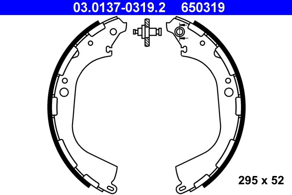 Bromsbackar, sats, Bakaxel Ate 03.0137-0319.2 ATE
