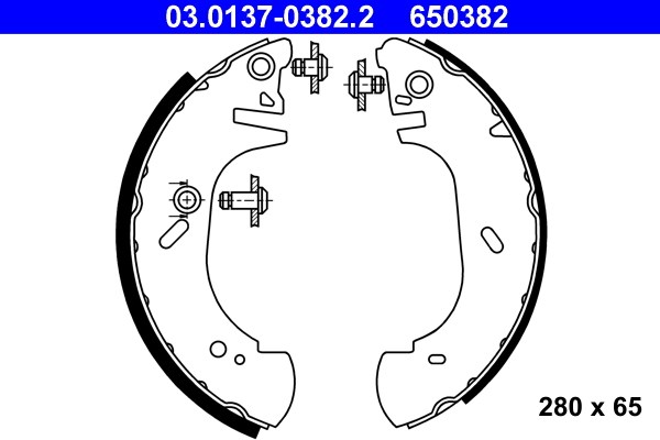 Bromsbackar, sats, Bakaxel Ate 03.0137-0382.2 ATE