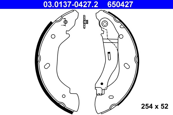 Bromsbackar, sats, Bakaxel Ate 03.0137-0427.2 ATE
