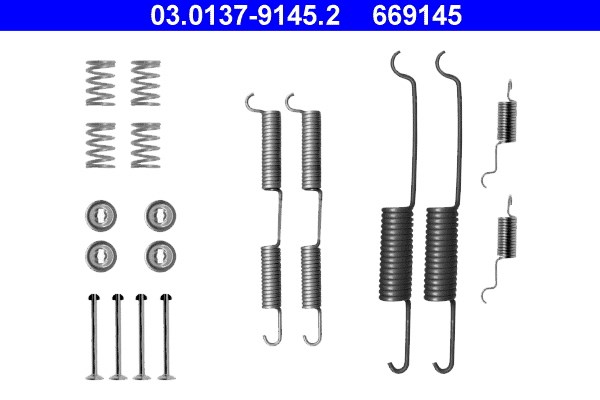 Tillbehörssats, bromsbackar, Bakaxel Ate 03.0137-9145.2 ATE Tillbehörssats, bromsbackar, Bakaxel Ate 03.0137-9145.2 ATE
