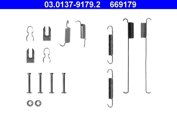 Tillbehörssats, bromsbackar, Bakaxel, Bak Ate 03.0137-9179.2 ATE Tillbehörssats, bromsbackar, Bakaxel, Bak Ate 03.0137-9179.2 ATE