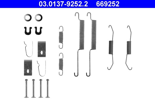 Tillbehörssats, bromsbackar, Bakaxel Ate 03.0137-9252.2 ATE Tillbehörssats, bromsbackar, Bakaxel Ate 03.0137-9252.2 ATE