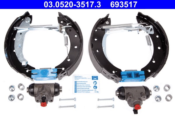 Bromsbackar, sats, Bakaxel Ate Original ate topkit 03.0520-3517.3 ATE