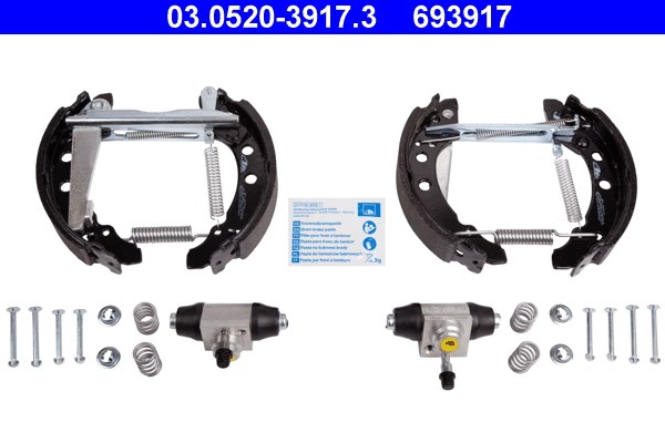 Bromsbackar, sats, Bakaxel Ate Original ate topkit 03.0520-3917.3 ATE