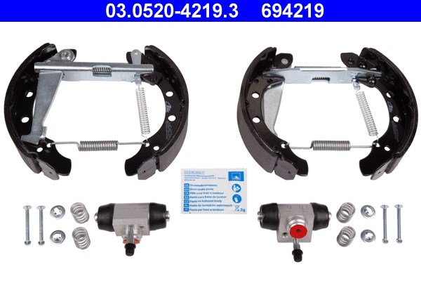 Bromsbackar, sats, Bakaxel Ate Original ate topkit 03.0520-4219.3 ATE