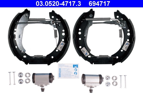 Bromsbackar, sats, Bakaxel Ate Original ate topkit 03.0520-4717.3 ATE