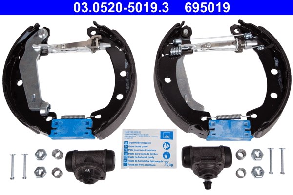 Bromsbackar, sats, Bakaxel Ate Original ate topkit 03.0520-5019.3 ATE