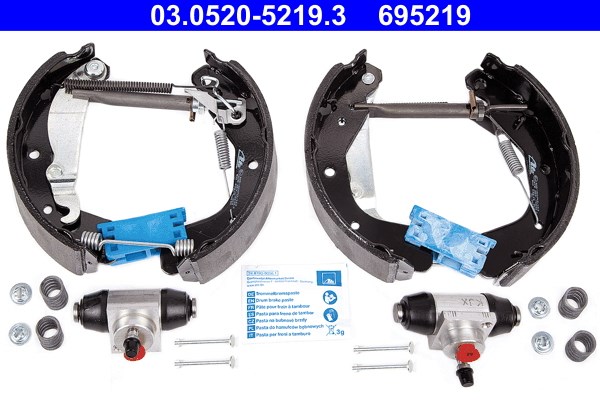 Bromsbackar, sats, Bakaxel Ate Original ate topkit 03.0520-5219.3 ATE