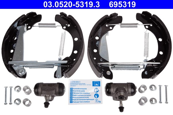 Bromsbackar, sats, Bakaxel Ate Original ate topkit 03.0520-5319.3 ATE