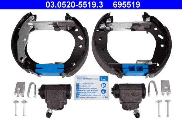 Bromsbackar, sats, Bakaxel Ate Original ate topkit 03.0520-5519.3 ATE