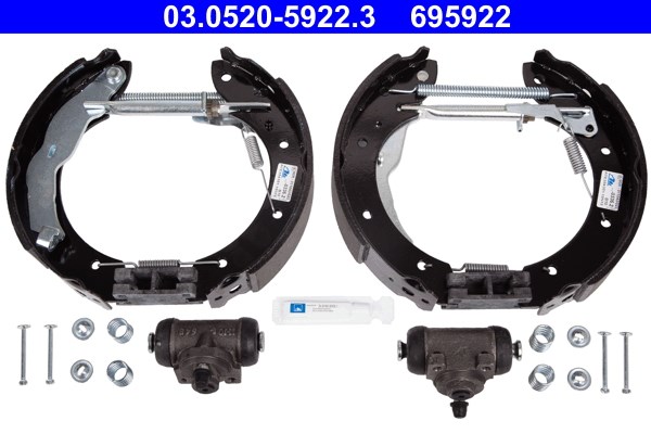 Bromsbackar, sats, Bakaxel Ate Original ate topkit 03.0520-5922.3 ATE
