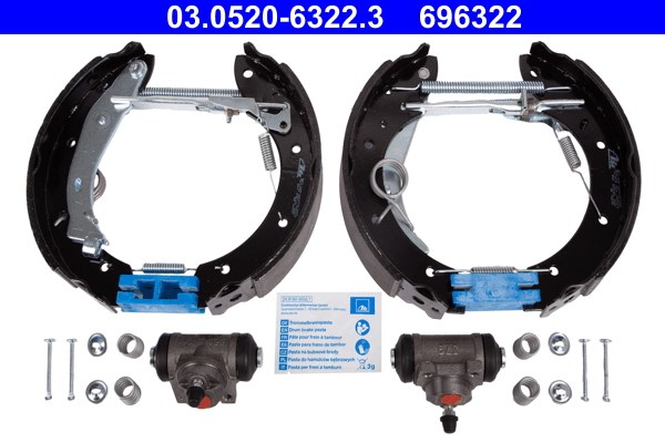 Bromsbackar, sats, Bakaxel Ate Original ate topkit 03.0520-6322.3 ATE