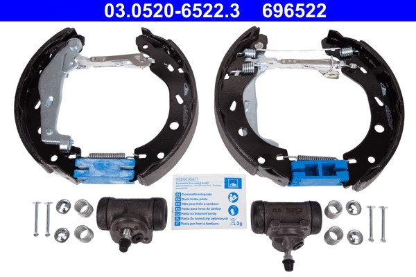 Bromsbackar, sats, Bakaxel Ate Original ate topkit 03.0520-6522.3 ATE