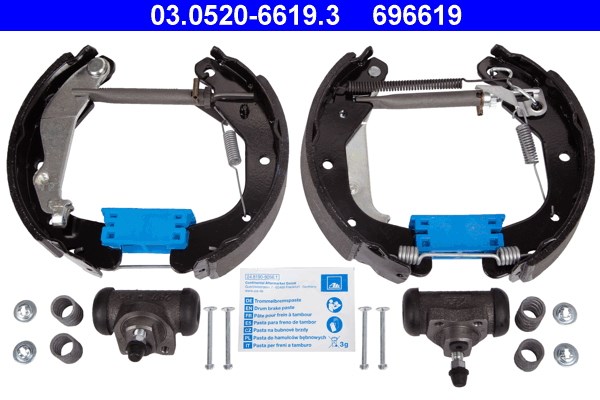 Bromsbackar, sats, Bakaxel Ate Original ate topkit 03.0520-6619.3 ATE