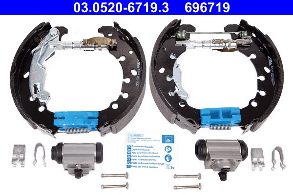 Bromsbackar, sats, Bakaxel Ate Original ate topkit 03.0520-6719.3 ATE