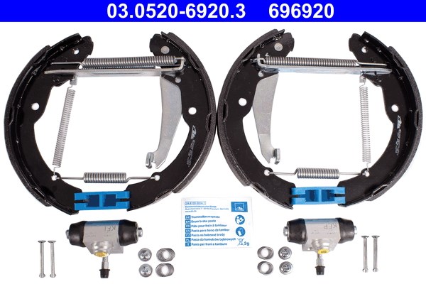 Bromsbackar, sats, Bakaxel Ate Original ate topkit 03.0520-6920.3 ATE