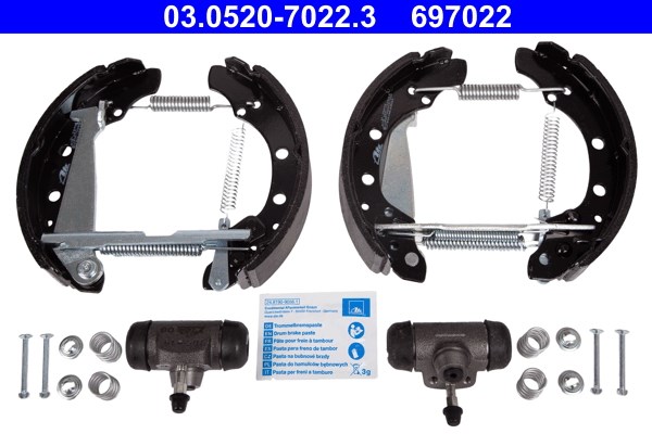 Bromsbackar, sats, Bakaxel Ate Original ate topkit 03.0520-7022.3 ATE