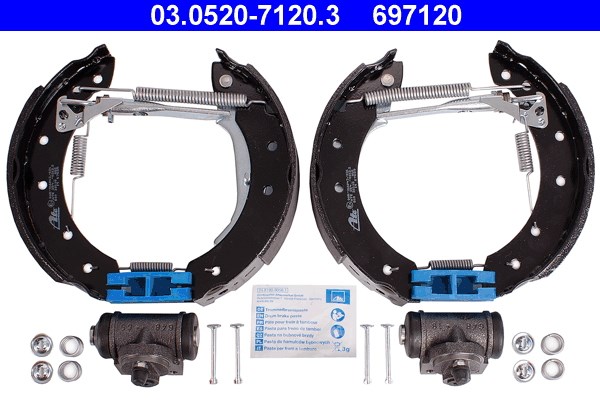 Bromsbackar, sats, Bakaxel Ate Original ate topkit 03.0520-7120.3 ATE