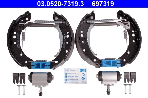 Bromsbackar, sats, Bakaxel Ate Original ate topkit 03.0520-7319.3 ATE