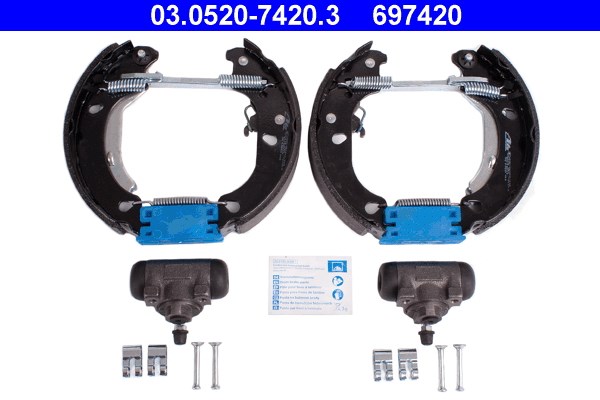 Bromsbackar, sats, Bakaxel Ate Original ate topkit 03.0520-7420.3 ATE