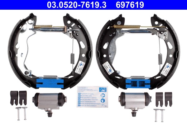 Bromsbackar, sats, Bakaxel Ate Original ate topkit 03.0520-7619.3 ATE