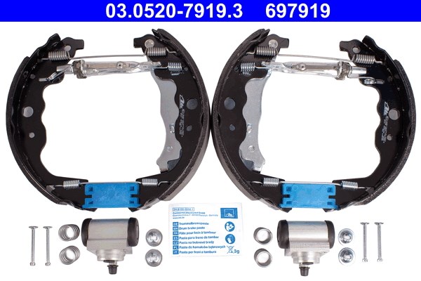 Bromsbackar, sats, Bakaxel Ate Original ate topkit 03.0520-7919.3 ATE
