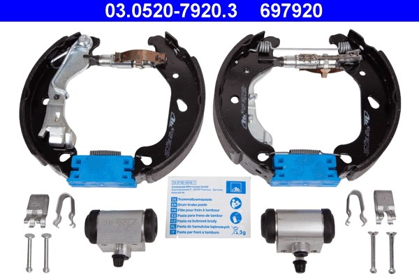 Bromsbackar, sats, Bakaxel Ate Original ate topkit 03.0520-7920.3 ATE