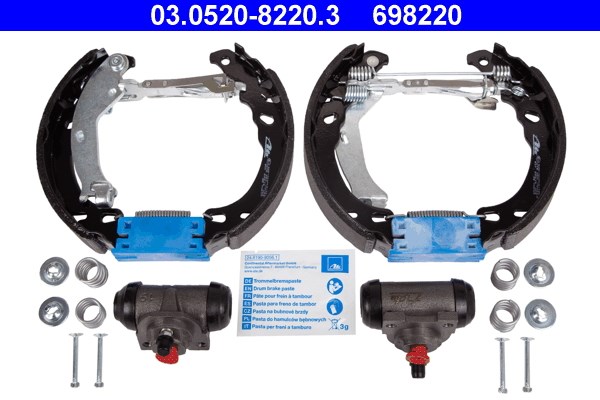 Bromsbackar, sats, Bakaxel Ate Original ate topkit 03.0520-8220.3 ATE