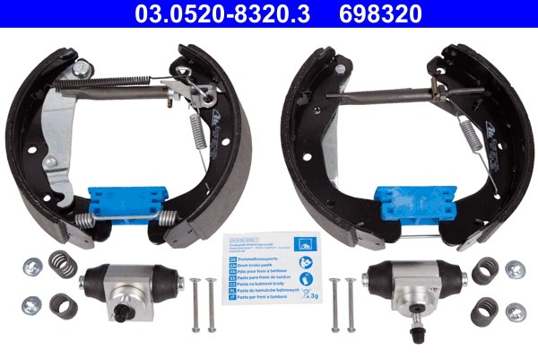Bromsbackar, sats, Bakaxel Ate Original ate topkit 03.0520-8320.3 ATE