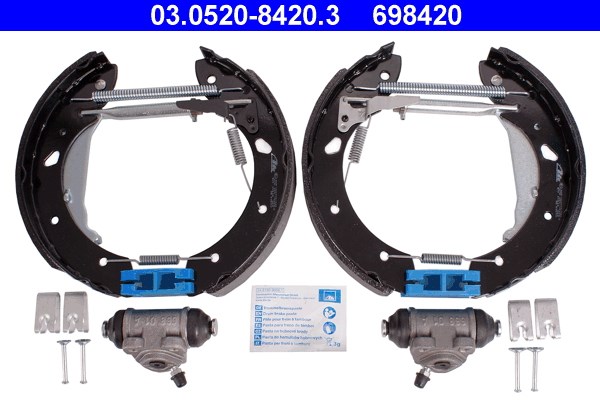 Bromsbackar, sats, Bakaxel Ate Original ate topkit 03.0520-8420.3 ATE
