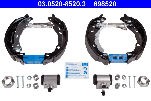 Bromsbackar, sats, Bakaxel Ate Original ate topkit 03.0520-8520.3 ATE