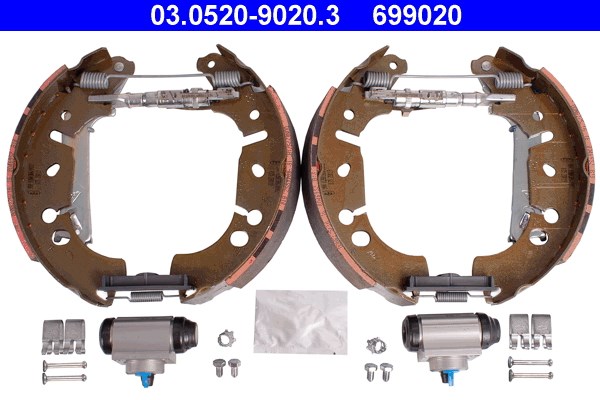 Bromsbackar, sats, Bakaxel Ate Original ate topkit 03.0520-9020.3 ATE