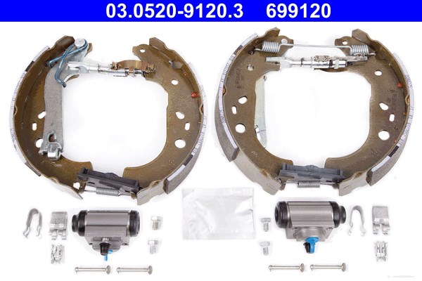Bromsbackar, sats, Bakaxel Ate Original ate topkit 03.0520-9120.3 ATE