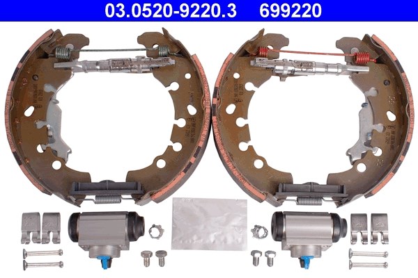 Bromsbackar, sats, Bakaxel Ate Original ate topkit 03.0520-9220.3 ATE