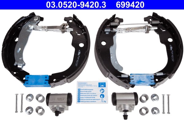 Bromsbackar, sats, Bakaxel Ate Original ate topkit 03.0520-9420.3 ATE