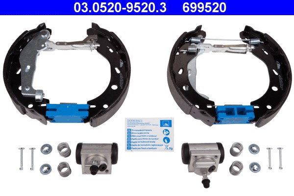 Bromsbackar, sats, Bakaxel Ate Original ate topkit 03.0520-9520.3 ATE
