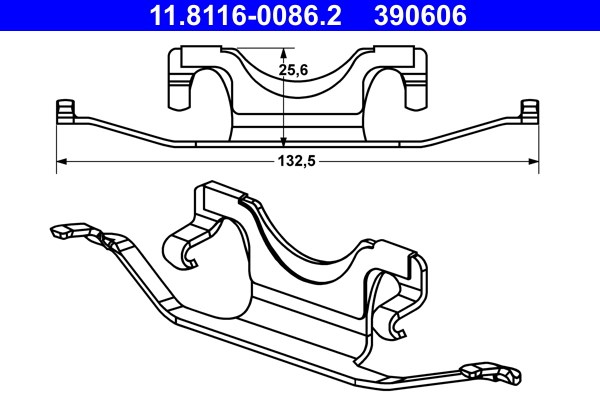 Fjäder, bromsadel, Bakaxel Ate 11.8116-0086.2 ATE Fjäder, bromsadel, Bakaxel Ate 11.8116-0086.2 ATE