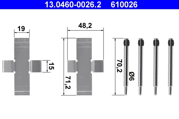 Monteringssats, Framaxel Ate 13.0460-0026.2 ATE