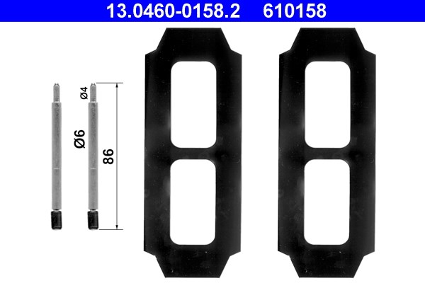 Monteringssats Solid, Framaxel Ate 13.0460-0158.2 ATE