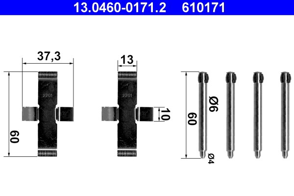 Monteringssats, Bakaxel Ate 13.0460-0171.2 ATE