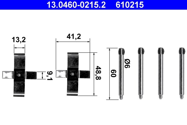 Monteringssats, Bakaxel Ate 13.0460-0215.2 ATE Monteringssats, Bakaxel Ate 13.0460-0215.2 ATE