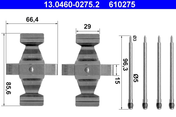 Monteringssats, Framaxel Ate 13.0460-0275.2 ATE