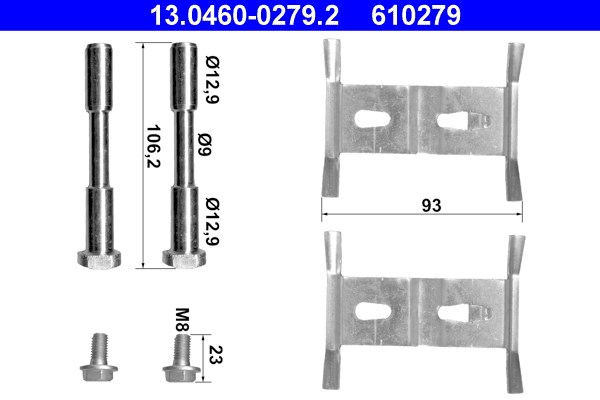 Monteringssats, Framaxel Ate 13.0460-0279.2 ATE