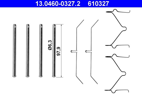 Monteringssats, Framaxel Ate 13.0460-0327.2 ATE