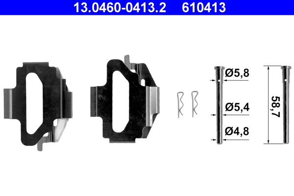 Monteringssats, Framaxel Ate 13.0460-0413.2 ATE
