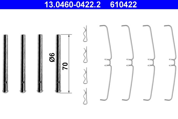Monteringssats Solid, Framaxel Ate 13.0460-0422.2 ATE Monteringssats Solid, Framaxel Ate 13.0460-0422.2 ATE